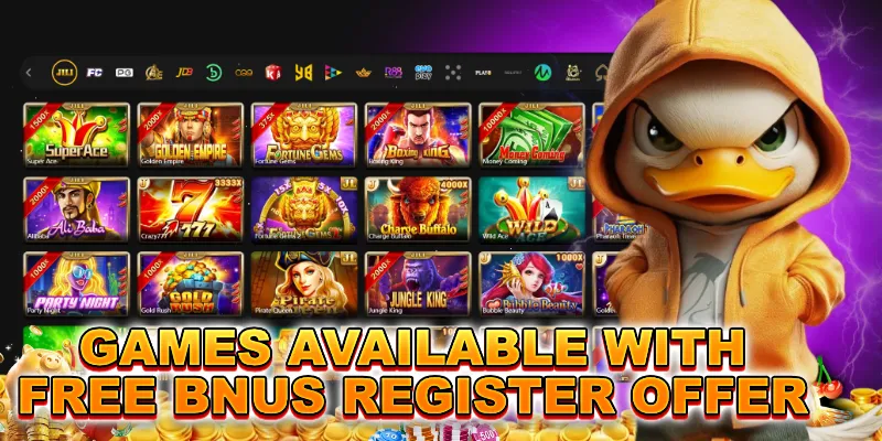 Games Available with a Free Bonus Register Offer